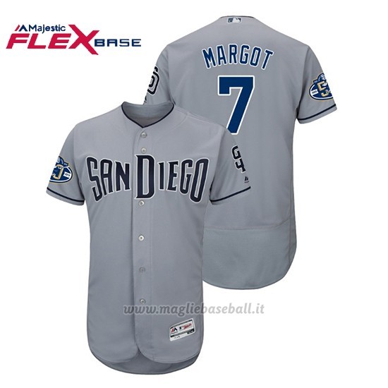 Maglia Baseball Uomo Padres Manuel Margot 50th Aniversario Road Flex Base Gris